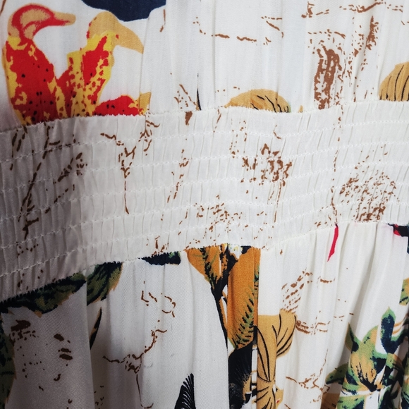 Floral Print Vneck Button Up Midi Dress - Picture 12 of 12